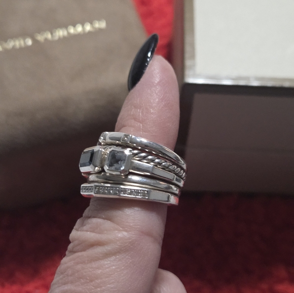 Authentic David Yurman Stax Five Row Ring Size 6 1/2 - Picture 8 of 12